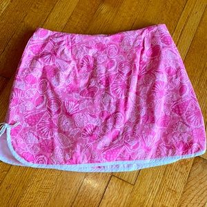 Lilly Pulitzer size 6 pink seashell skirt with built in shorts